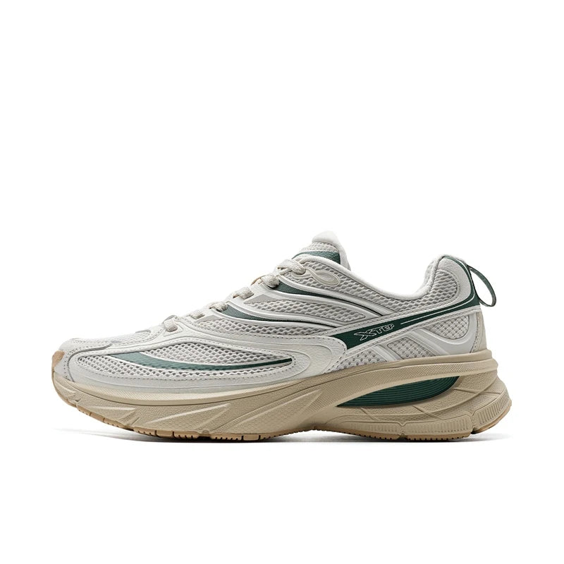 Xtep Little Basque 2 Casual Shoes for Men 2025 Summer Vintage Breathable Comfortable Non-Slip Durability Sneakers 875219320017