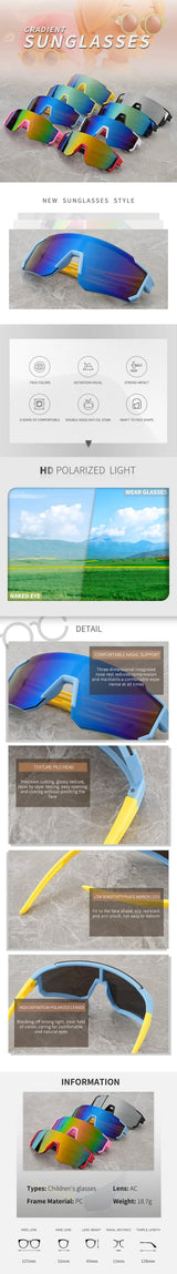 Kids' UV400 Sport Sunglasses – Stylish Outdoor Eye Protection