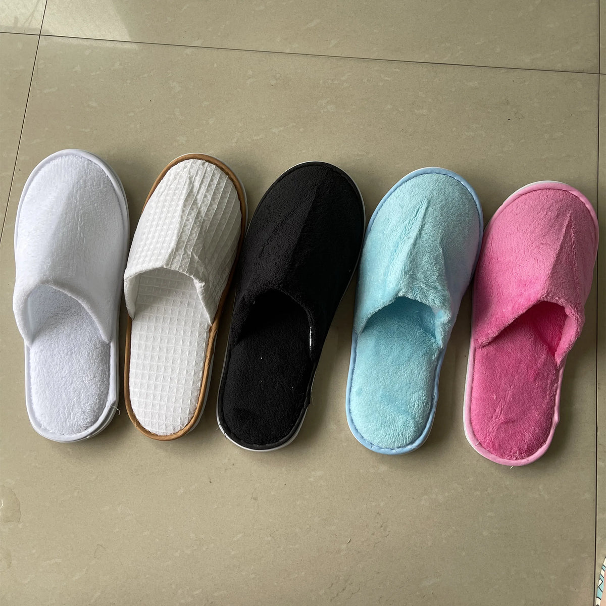 4Pairs/Lot Men Women Kids Disposable Hotel Guest Slippers Cotton Slides Home Travel SPA Slipper Hospitality Cheap Footwear