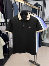 Men's Embroidered Jacquard Polo Shirt – Summer Style