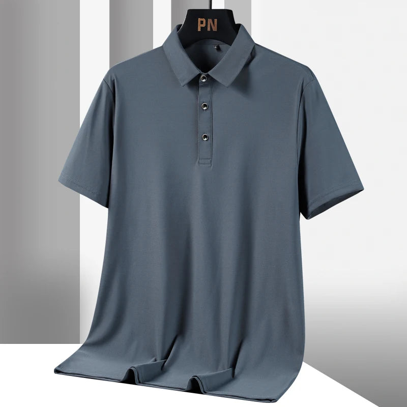 Men's Plus Size Ice Silk Polo Shirt – Quick Dry