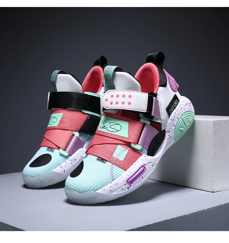 Kids' Pro-Grip Athletic Basketball Shoes