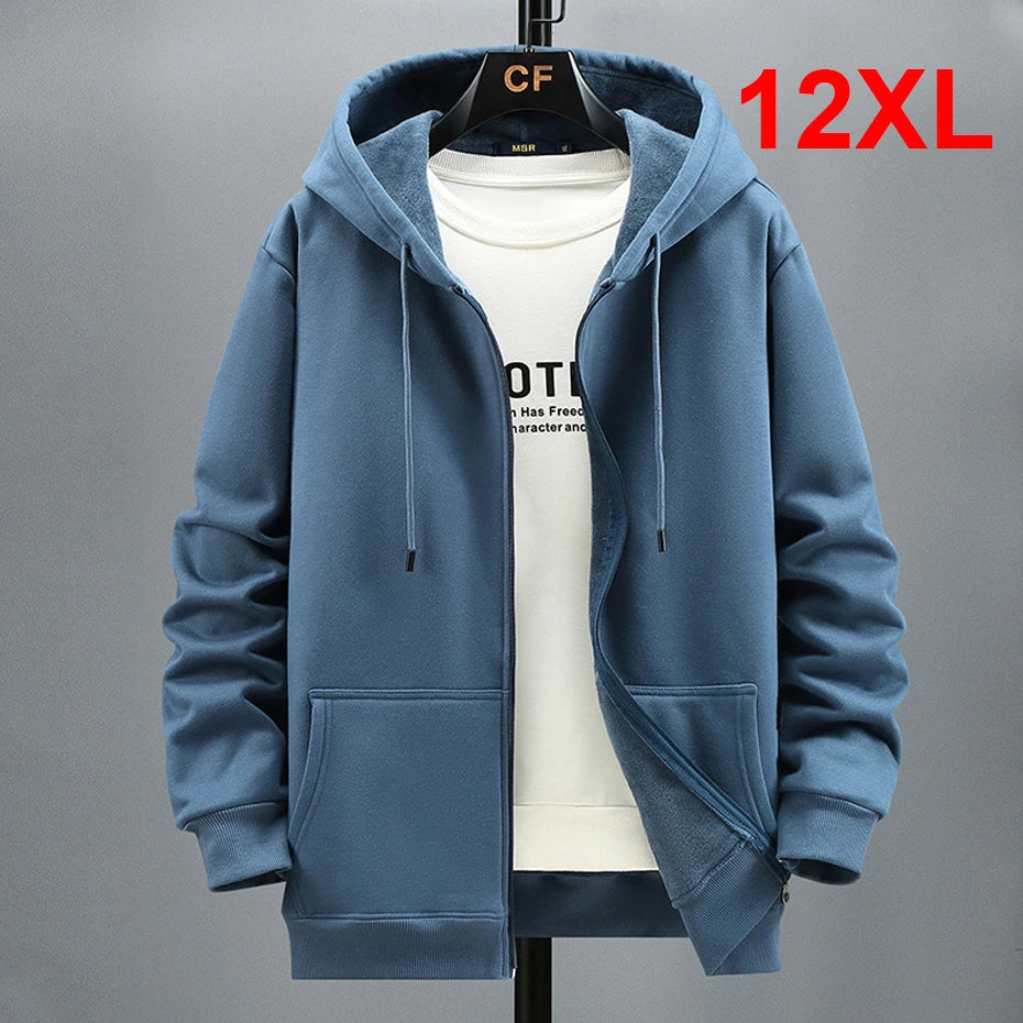 Men’s Plus Size Fleece Hoodie, Up to 12XL
