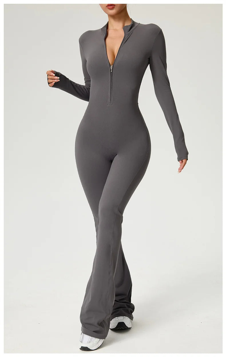 High-Performance Long Sleeve Yoga Jumpsuit