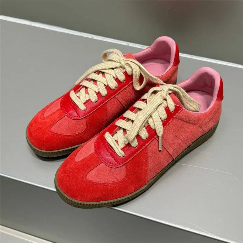 MORAZORA 20 Colors Ins New Genuine Suede Leather Women Flats Lace Up Colors Spring Summer Flat Shoes Casual Sneakers Footwear