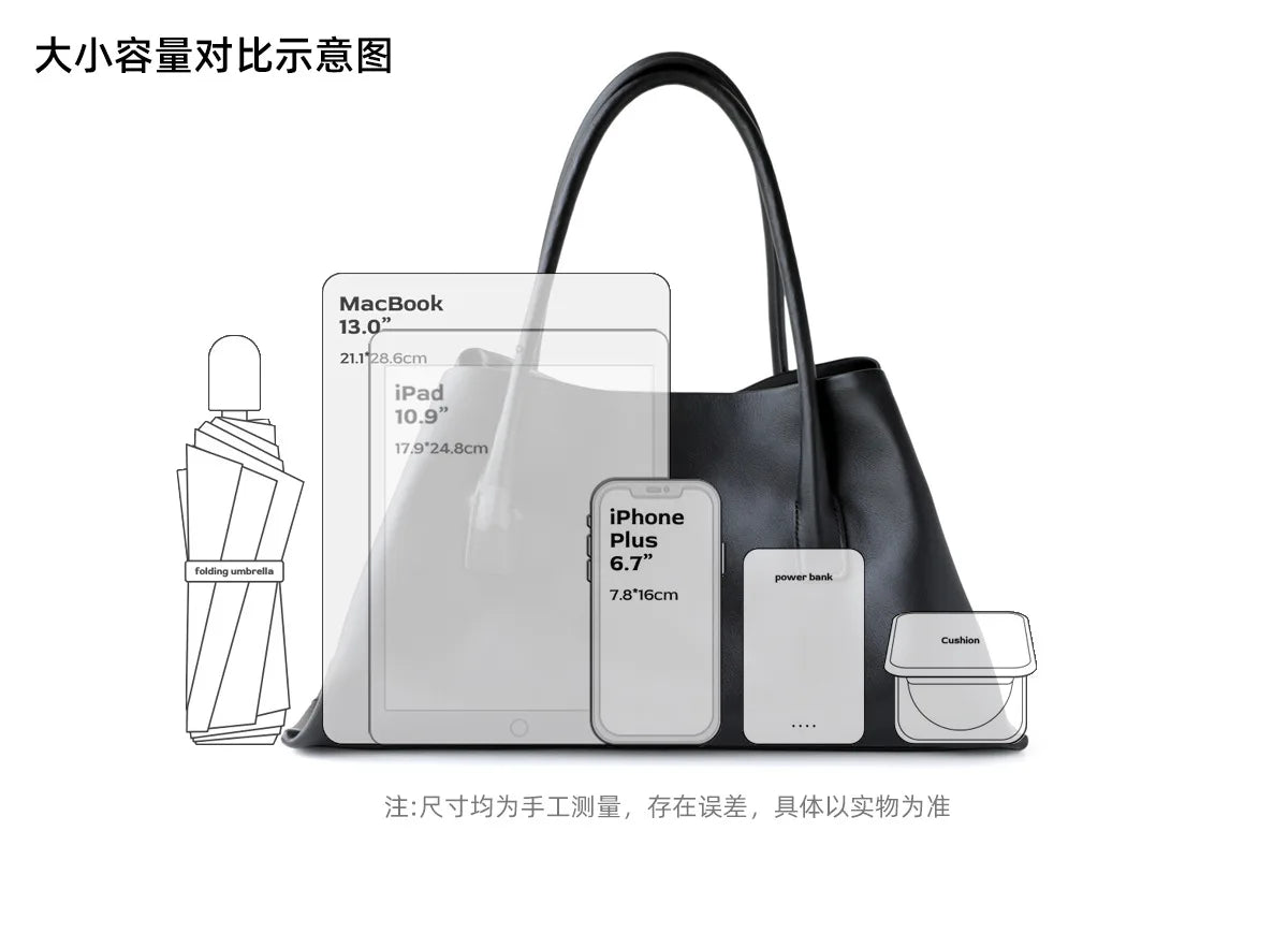 Motingsome Luxury Niche First-layer Cowhide Tote Bag Woman Large Capacity Shoulder Underarm Bag Casual Tote Big Handbag 2025 New