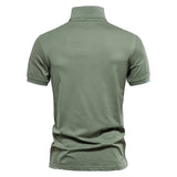 AIOPESON Embroidered Cotton Polo Shirt for Men