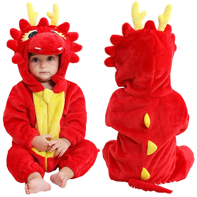 Plush Hooded Baby Winter Romper