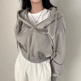 Women’s Y2K Zip-Up Crop Hoodie
