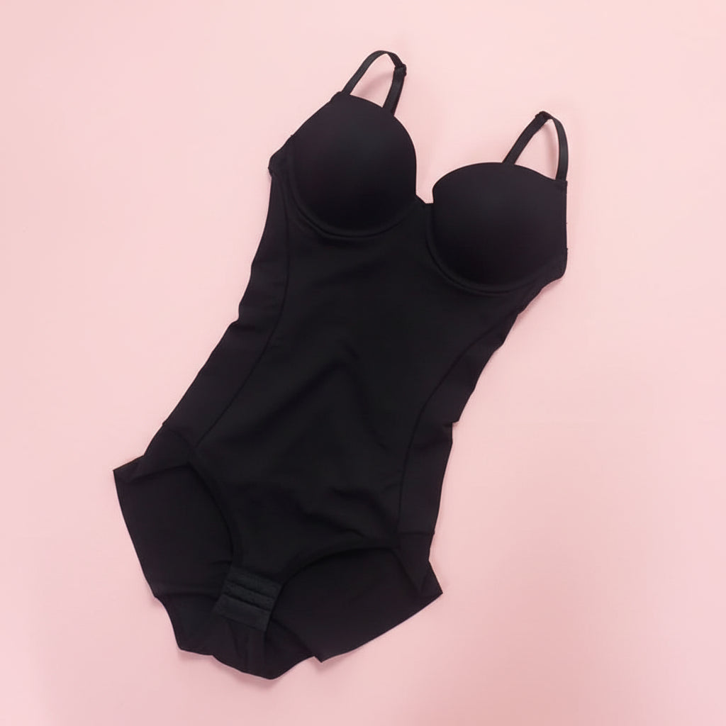 Underwire White Bodysuit Shaper – Silky Stretch Medium Control Shapewear