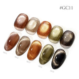5pcs Venalisa Hema/TPO Free Cat Eye Nail Gel Polish Color Palette Kit Ultra Glitter Diamond Sparkle Soak Off UV LED Varnish Set