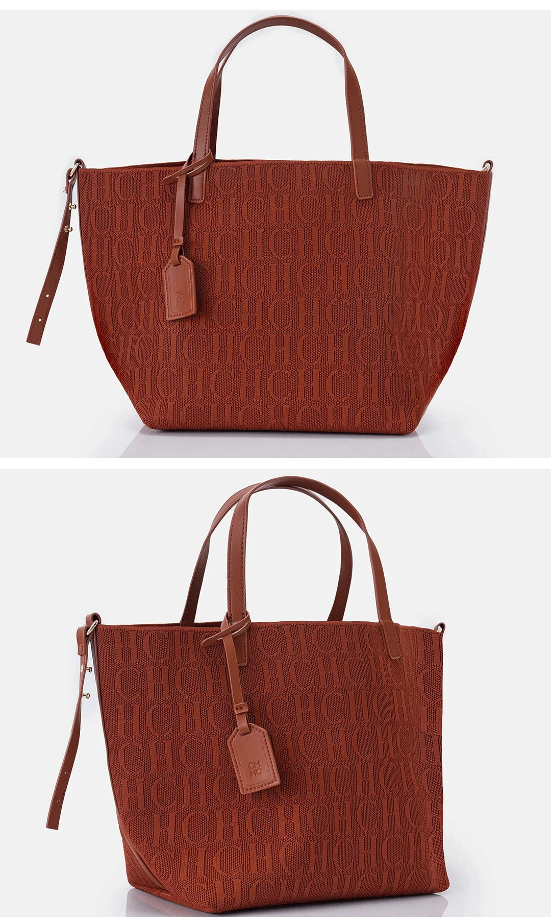 CH Woven Tote Bag – Vintage Style, Large Capacity
