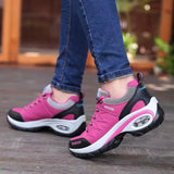 SALUDAS women casual sneakers Non-slip thick-soled height-enhancing casual running shoes light walking sheos