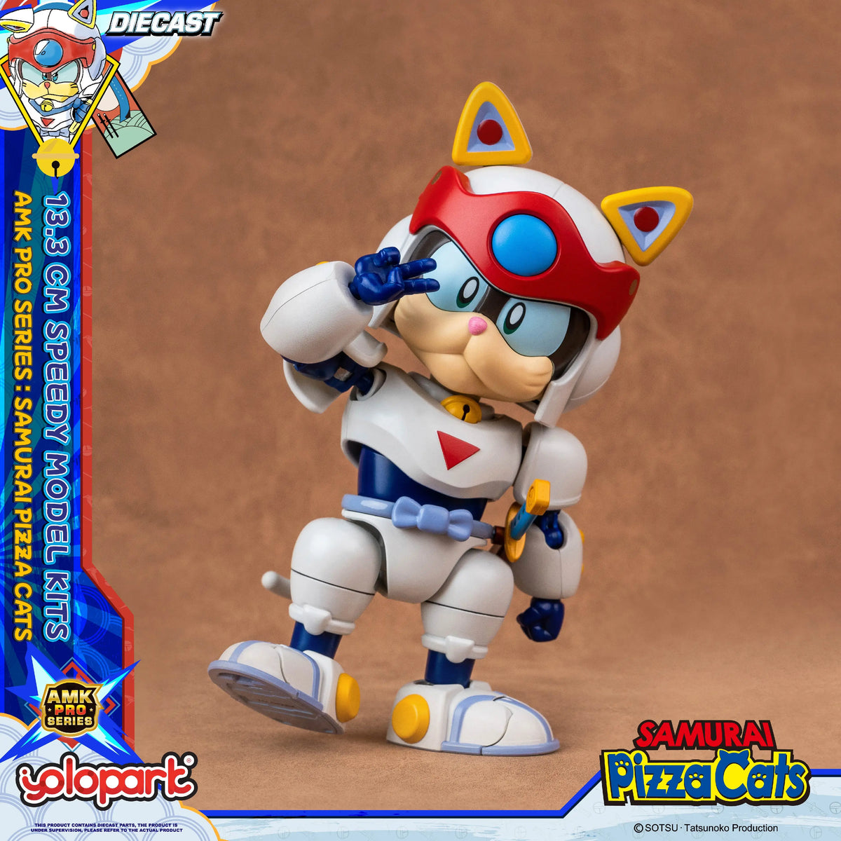 YOLOPARK 13.3cm Samurai Pizza Cats AMK PRO Series Speedy Model Kit TOY Gift For girl boy