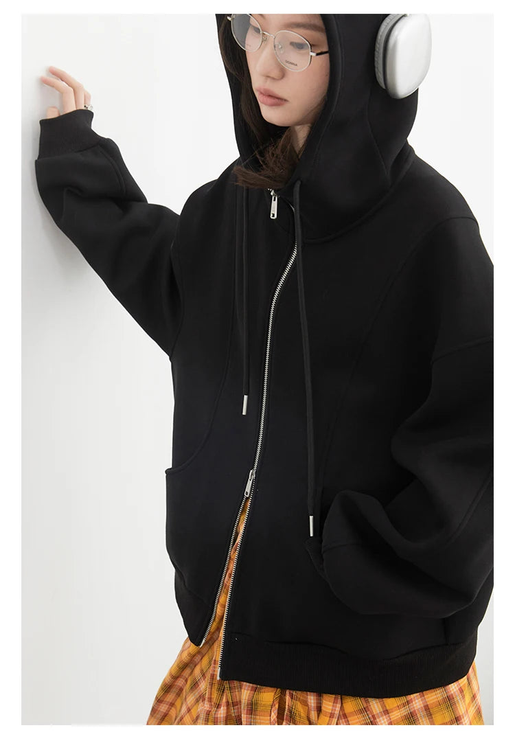 Women’s Relaxed Cotton-Blend Drawstring Hoodie