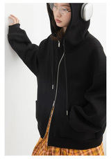 Women’s Relaxed Cotton-Blend Drawstring Hoodie