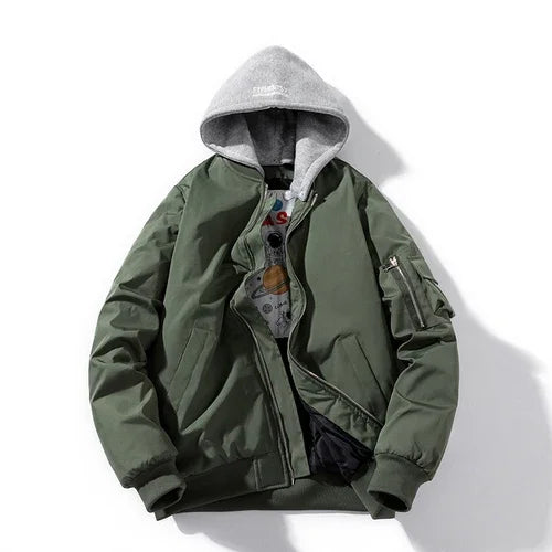 Hooded Bomber Pilot Jacket