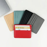 1Pc Pu Leather ID Card Holder Candy Color Bank Credit Card Box Multi Slot Slim Wallet for Women Men Business Card Cover