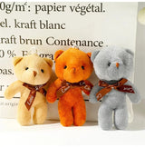 50pcs Plush Teddy Bear Dolls Cute Small Bear Pendent Animal Stuffed Toys For Girl Bag Pendent Keychain Kids Party Gift Wholesale