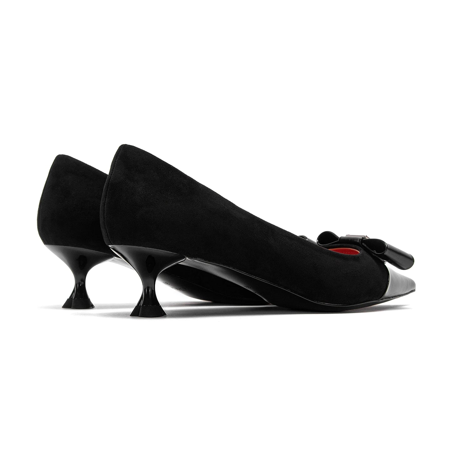 CHCH Women's Velvet Block Heel Pumps | Office & Evening