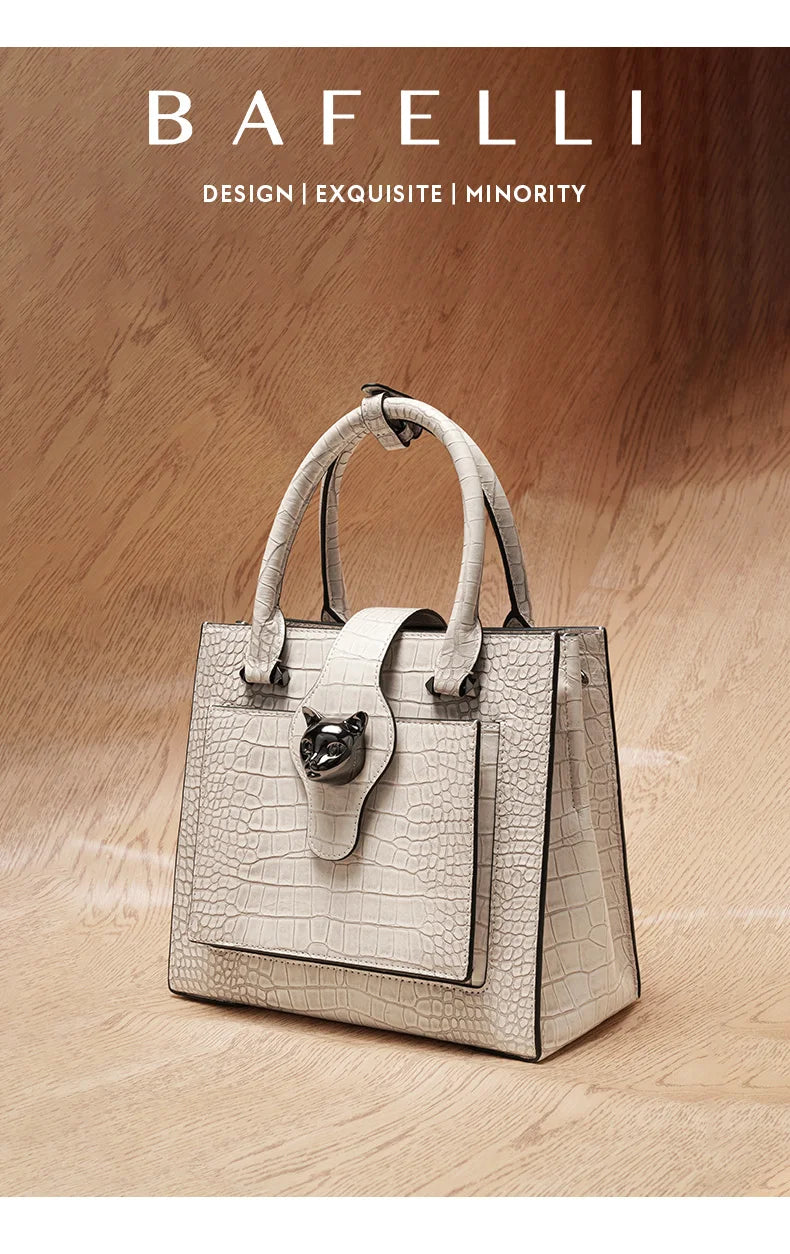 BAFELLI Women's Genuine Leather Business Tote Bag