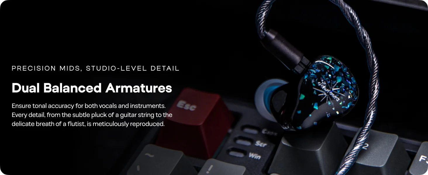 Kiwi Ears Astral 1DD+6BA Hybrid IEM Earphones