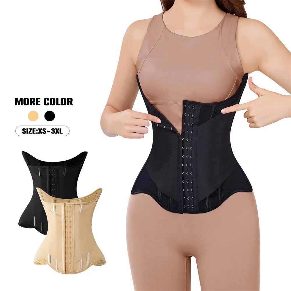 U-Shaped Steel-Boned Waist Trainer & Breast Lift Corset