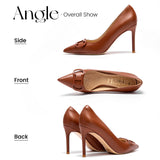 CHCH Women's Pointed Toe Ankle Strap Platform Heels