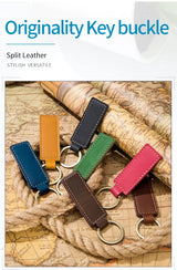 Free Customized Fashion Women Genuine Leather Keychain Vintage Creative Pendant Handmade Small Gift DIY Present Car Key Chain