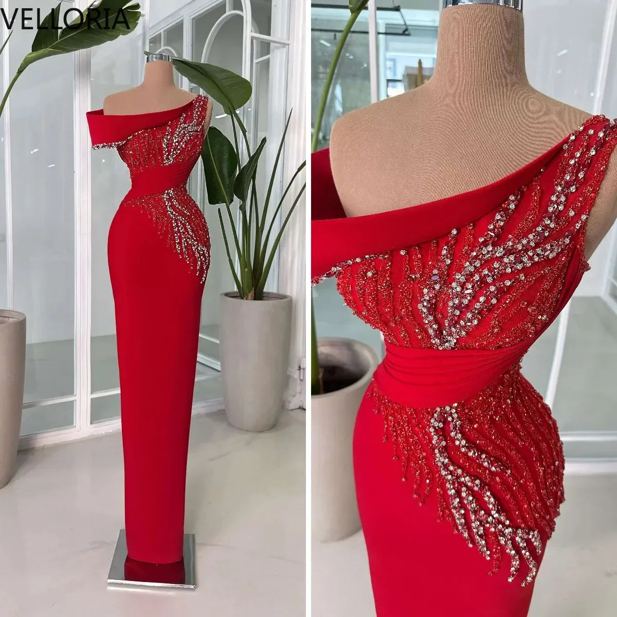 Elegant One-Shoulder Satin Mermaid Gown | Formal Evening Dress