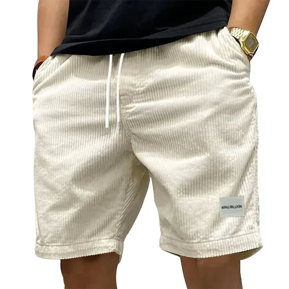 Men's Cotton Cargo Shorts with Elastic Waist