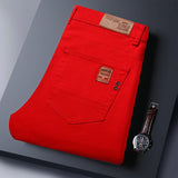 Men's Elastic Colorful Straight-Fit Jeans | Spring Autumn