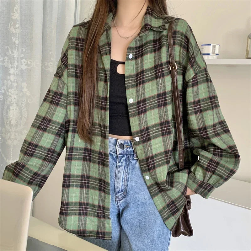 Classic Plaid Flannel Shirt Jacket