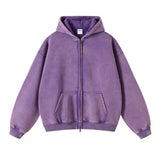 Men’s Vintage Wash Relaxed Zip-Up Hoodie