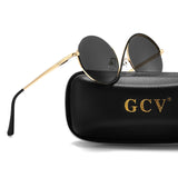 GCV Brand Hot Sale Avant-Garde Personality Women Female Gorgeous Sunglasses Round Frame Glasses Fashion Punk Style New Metal