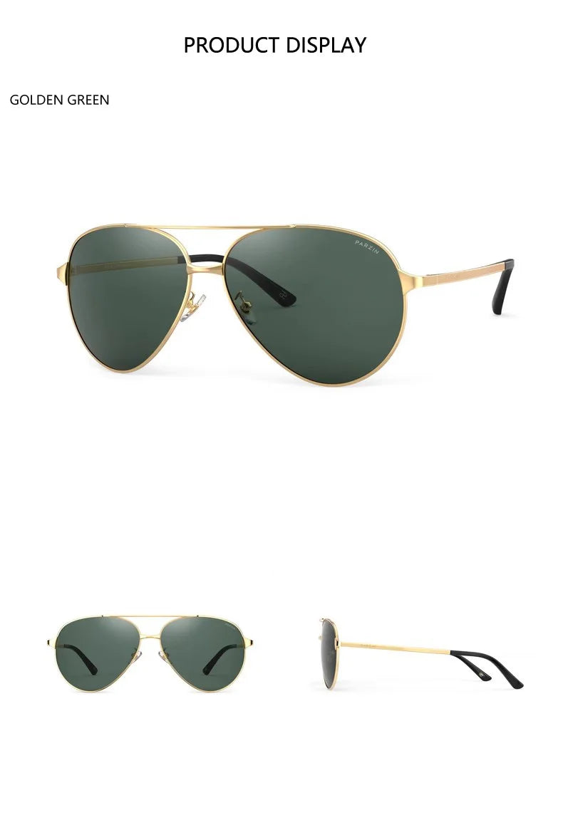 PARZIN Classic Aviation Polarized Sunglasses for Men