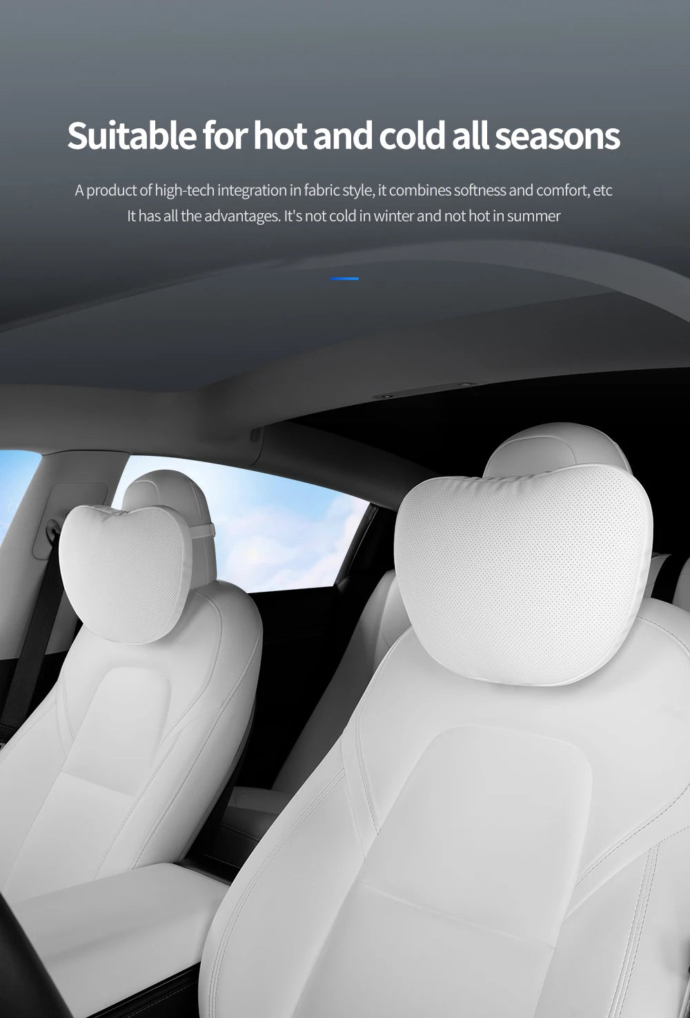Tesla Model 3/Y Juniper Nappa Leather Car Seat Neck Pillow