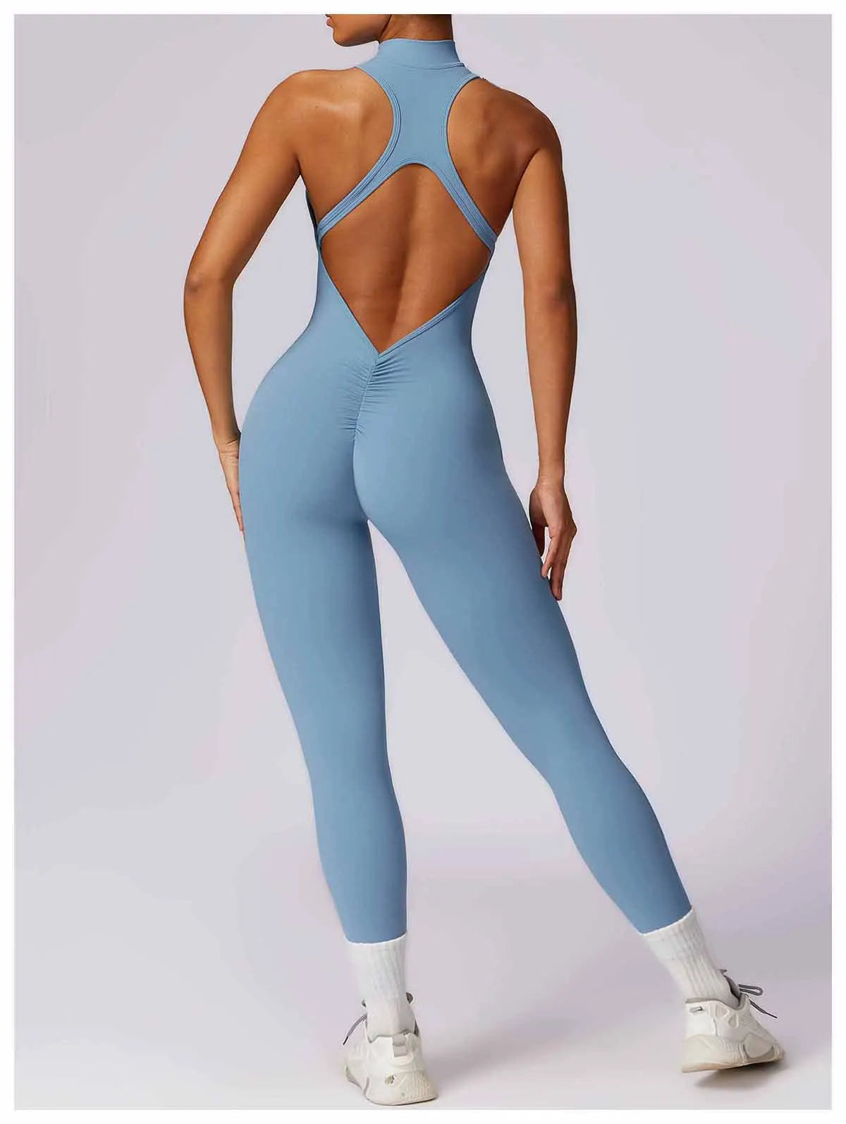 V-Back Athletic Yoga Jumpsuit