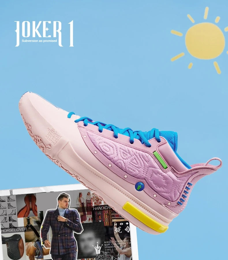 361 Degrees Joker 1 Men's Basketball Shoes High-top Breathable Shock-Absorbing Non-slip Wear-resistant Male Sneakers 672511104F