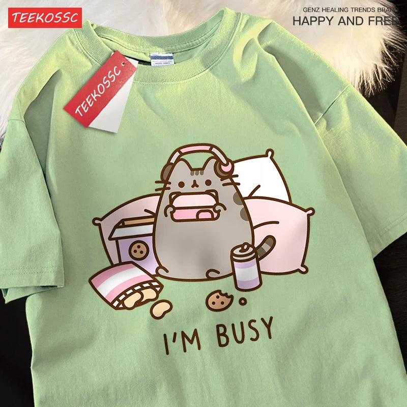 "Sorry I’M Busy" Gamer Cat T-Shirt