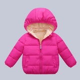 Kids’ Plush Cartoon Hooded Jacket