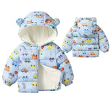 Kids’ Plush Cartoon Hooded Jacket