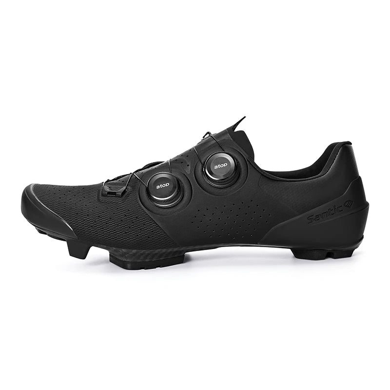 Santic Cycling Shoes Men's Mountain Carbon Fiber Lock Shoes Bicycle Riding Equipment Grade 14 Lightweight TMS24050
