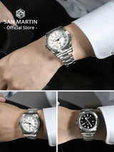 San Martin Upgraded 38.3mm BB GMT Hangzhou 6460 Men Automatic Mechanical Watches Sport Sapphire Luminous Waterproof 100m SN0054
