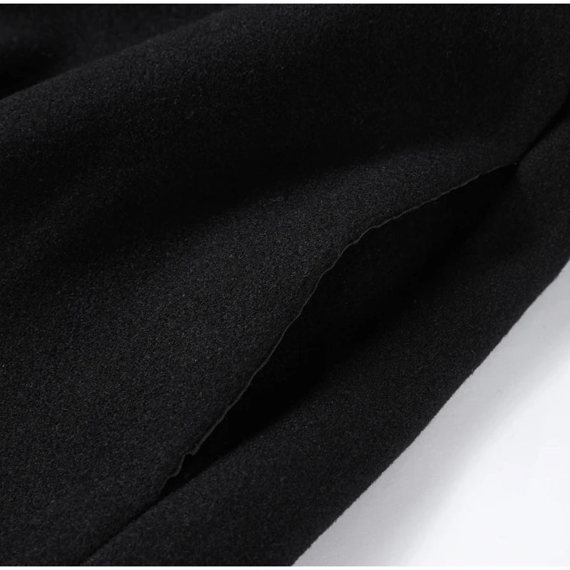 Fashion Short Woolen Coat Women Stand Collar Single-breast Full Sleeve Loose Pocket Jacket Female 2026 Autumn Solid Lady Outwear