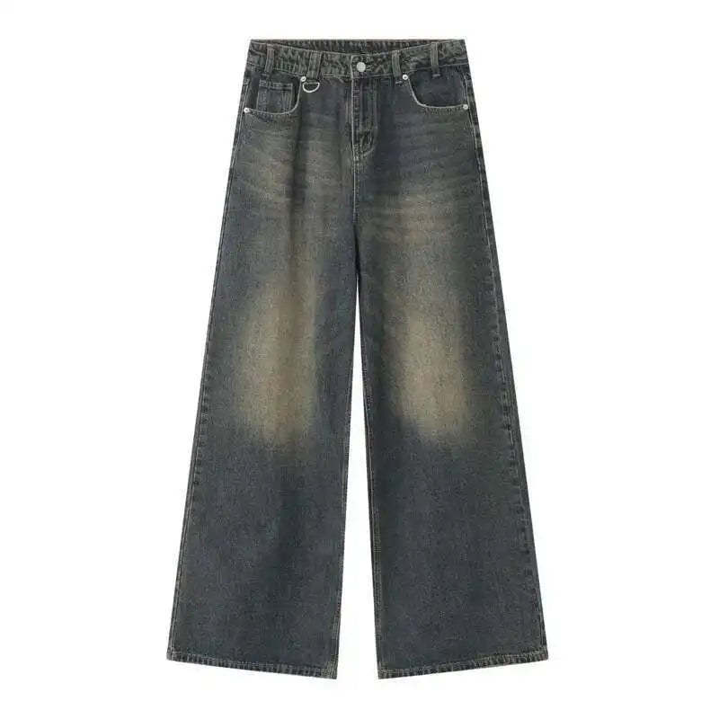 Vintage Camouflage Wide-Leg Men's Jeans