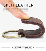Free Customized Fashion Women Genuine Leather Keychain Vintage Creative Pendant Handmade Small Gift DIY Present Car Key Chain
