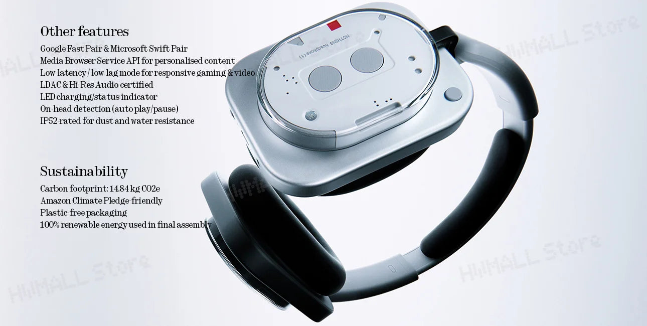 Nothing Headphone (1) Up to 80 hours of playback