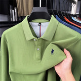 Premium Cotton Embroidered Long Sleeve Polo Shirt