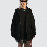 Men’s Solid Zip-Up High Street Hoodie